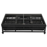 36.5” Heavy Duty Dog Cage Crate Kennel Metal Pet Playpen Portable with Tray Black