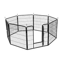 40" Dog Pet Playpen Heavy Duty Metal Exercise Fence Hammigrid 8 Panel Silver