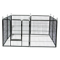 40" Dog Pet Playpen Heavy Duty Metal Exercise Fence Hammigrid 8 Panel Silver