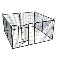 40" Dog Pet Playpen Heavy Duty Metal Exercise Fence Hammigrid 8 Panel Silver