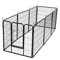 40" Dog Pet Playpen Heavy Duty Metal Exercise Fence Hammigrid 8 Panel Silver