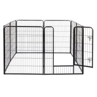 40" Dog Pet Playpen Heavy Duty Metal Exercise Fence Hammigrid 8 Panel Silver