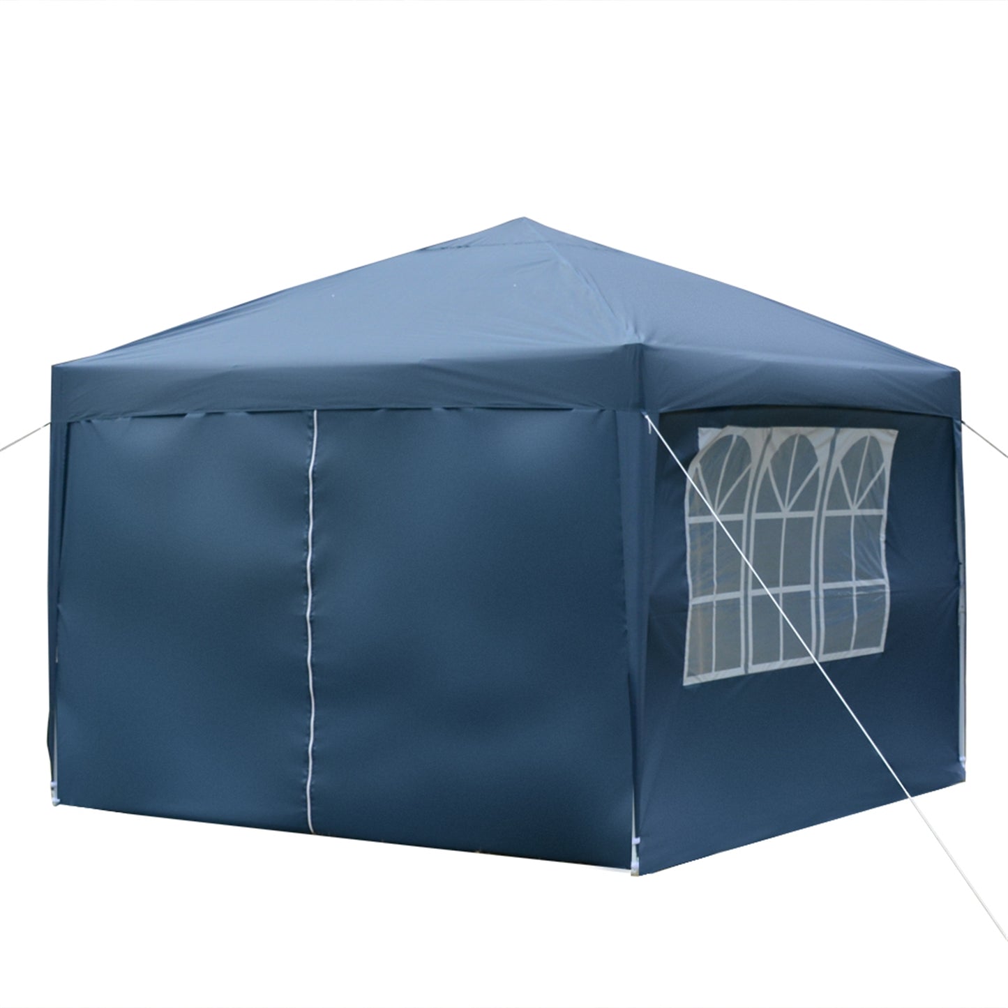 3 x 3m Two Doors & Two Windows Practical Waterproof Right-Angle Folding Tent Blue