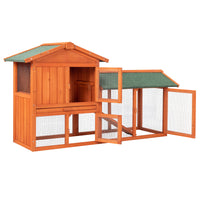 61" Wooden Chicken Coop Hen House Rabbit Wood Hutch Poultry Cage Habitat