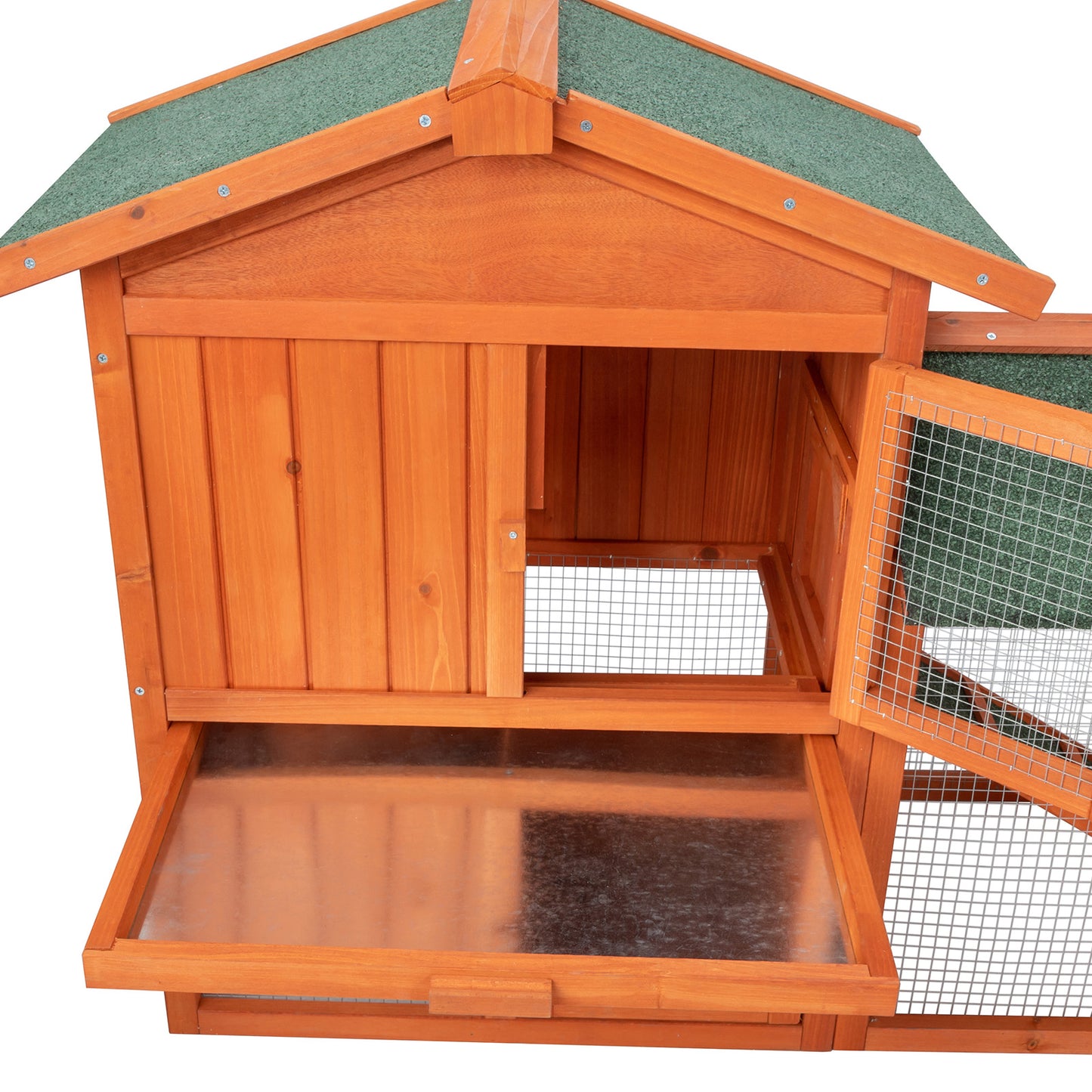 61" Wooden Chicken Coop Hen House Rabbit Wood Hutch Poultry Cage Habitat