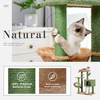 Cactus Cat Tree Cat Tower with Sisal Covered Scratching Post and Cozy Condo Cat Climbing Stand with Plush Perch &Soft Hammock for Indoor Cats(Minimum Retail Price for US: USD 79.99)