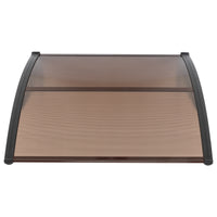 100 x 96cm Household Application Door & Window Rain Cover Eaves Brown Board & Black Holder