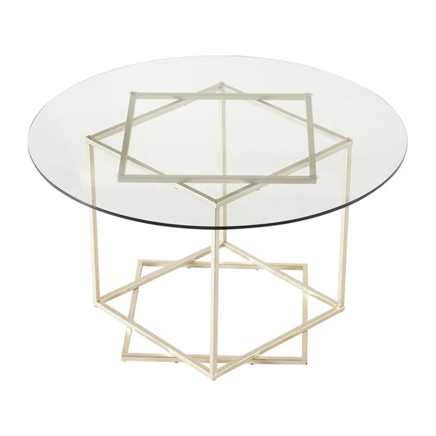 coffee table, glass coffee table with gold frame round and glass top for home office, metal table legs, home decor accent cocktail table