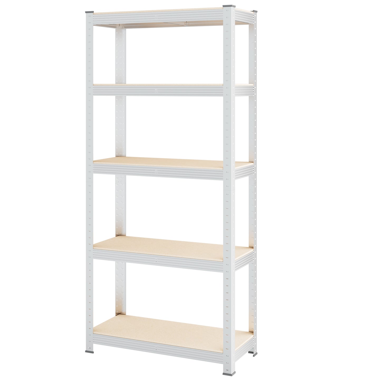 5-Tier Utility Shelves, Metal Storage Shelves Garage Shelving Unit Adjustable Garage Storage Shelves Storage Racks Heavy Duty Shed Shelving- Silver