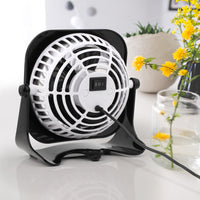 4 Inch Mini USB Desk Fan Quiet, 2 Speeds, Lower Noise, USB Powered, 360° Up and Down, 3.8 ft Cable, Powerful Desktop Fan for Home Office Room