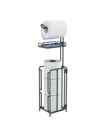 Toilet Paper Holder Stand, Bathroom Free Standing Toilet Tissue Paper Roll Holder