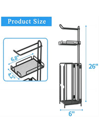 Toilet Paper Holder Stand, Bathroom Free Standing Toilet Tissue Paper Roll Holder