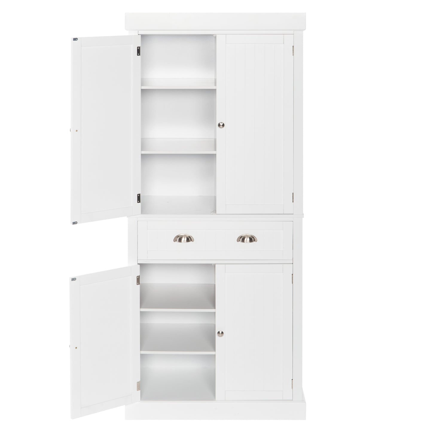 FCH Single Drawer Double Door Storage Cabinet White