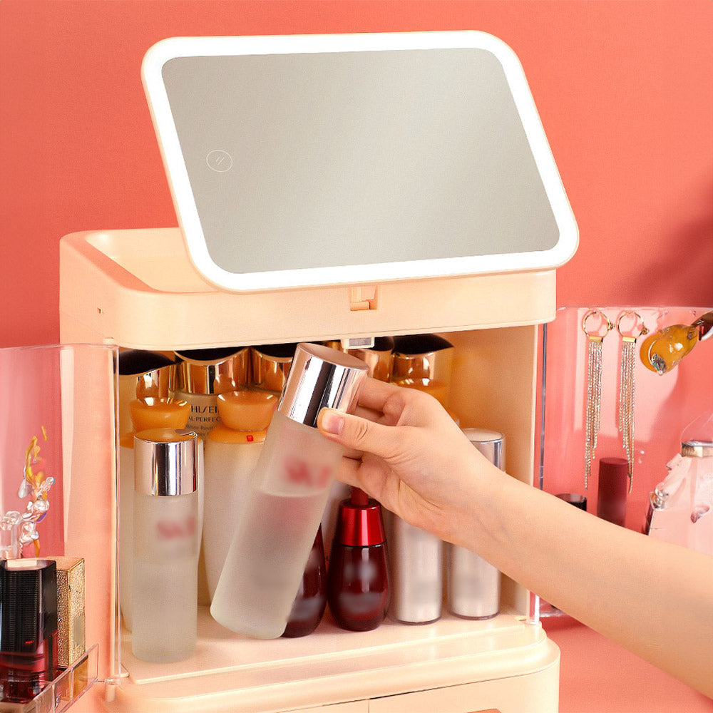 Joybos® Multifunctional Makeup Case With Rotatable LED Mirror