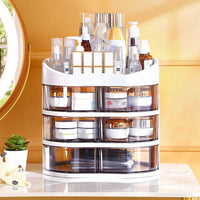 Joybos® Makeup Organizer with 360 Degree Rotating Drawers White