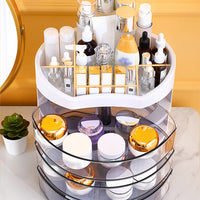 Joybos® Makeup Organizer with 360 Degree Rotating Drawers White