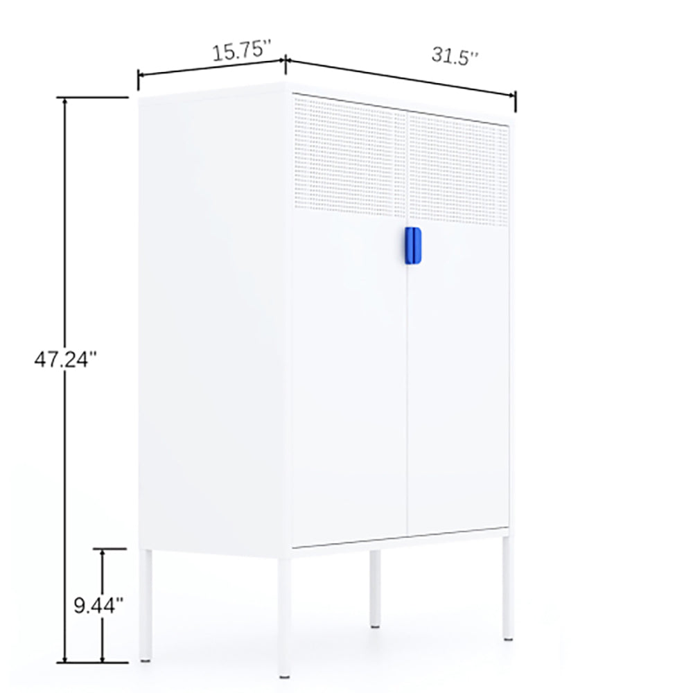 Metal Storage Locker Cabinet, Adjustable Shelves Free Standing Sideboard Steel Cabinets for Office,Home