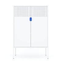 Metal Storage Locker Cabinet, Adjustable Shelves Free Standing Sideboard Steel Cabinets for Office,Home