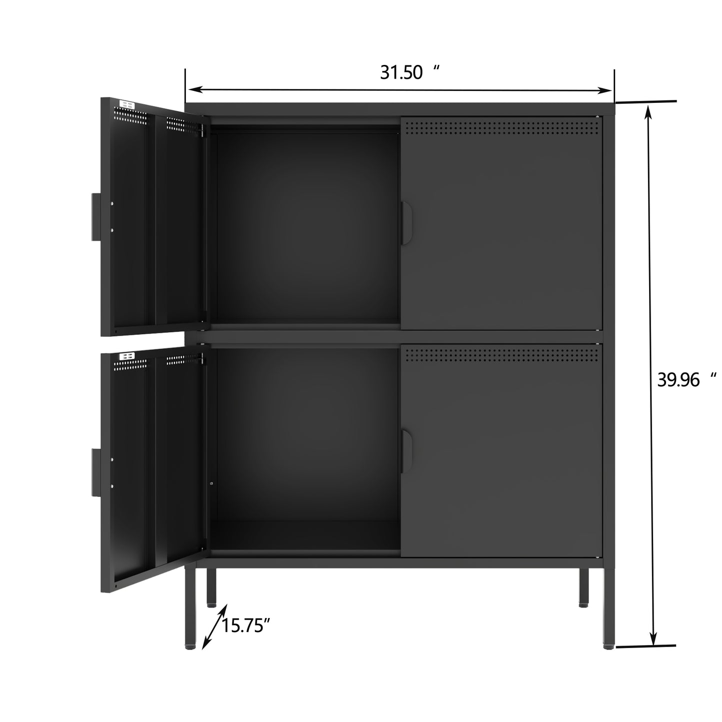 4 Door Metal Accent Storage Cabinet for Home Office,School,Garage