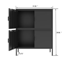 4 Door Metal Accent Storage Cabinet for Home Office,School,Garage