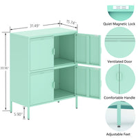 4 Door Metal Accent Storage Cabinet for Home Office,School,Garage