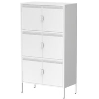 6 Door Metal Accent Storage Cabinet for Home Office,School,Garage