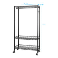 Wire Garment Rack Heavy Duty Clothes Rack，Closet Organizer Metal Garment Rack Portable Clothes Hanger Home Shelf，Freestanding Closet Wardrobe，Garment Rack Adjustable Wire Clothing Rack Portable Closet