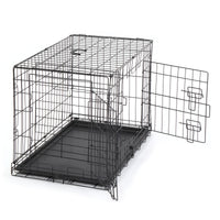 30" Pet Kennel Cat Dog Folding Steel Crate Animal Playpen Wire Metal