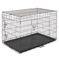 48" Pet Kennel Cat Dog Folding Steel Crate Animal Playpen Wire Metal