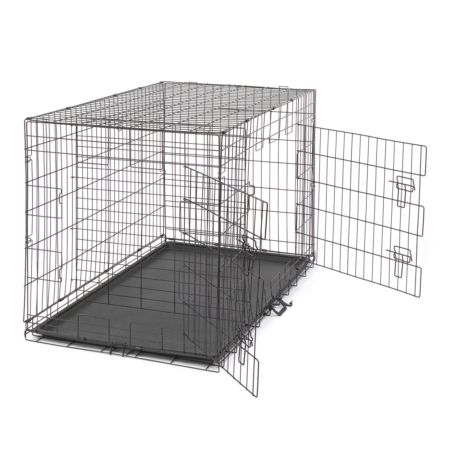 48" Pet Kennel Cat Dog Folding Steel Crate Animal Playpen Wire Metal