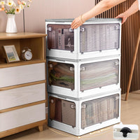 Joybos® Multifunctional Foldable Transparent Storage 55L White (3 Piece)