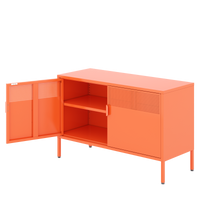 Metal Storage Locker Cabinet, Adjustable Shelves Free Standing Sideboard Steel Cabinets for Office,Home