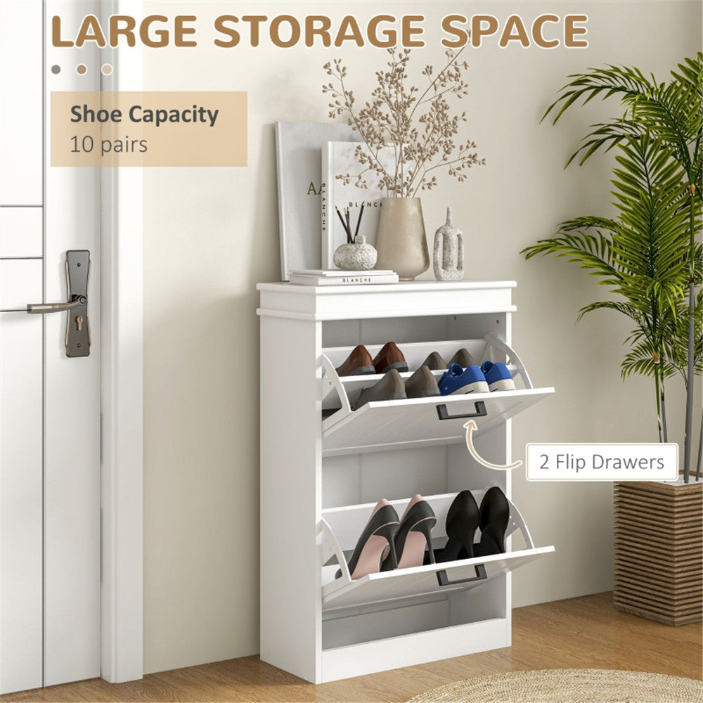 Shoe Storage Cabinet-White