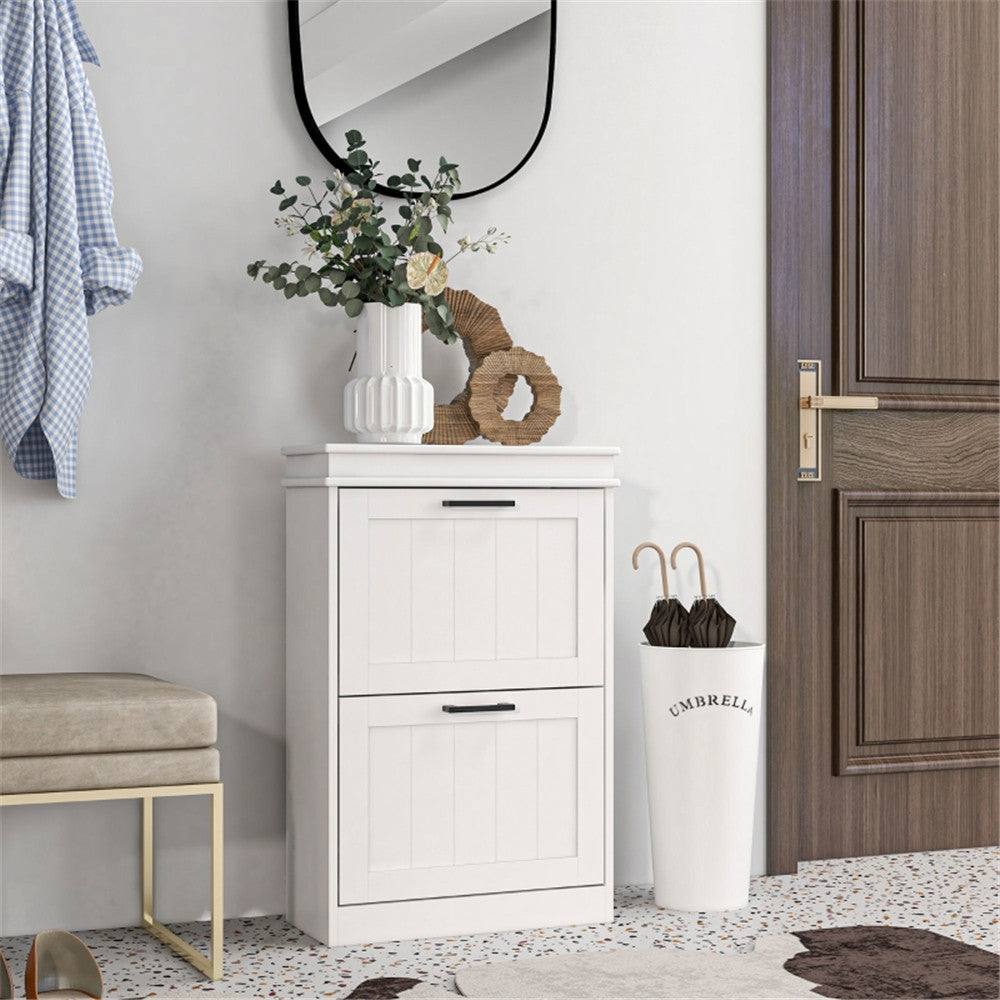 Shoe Storage Cabinet-White