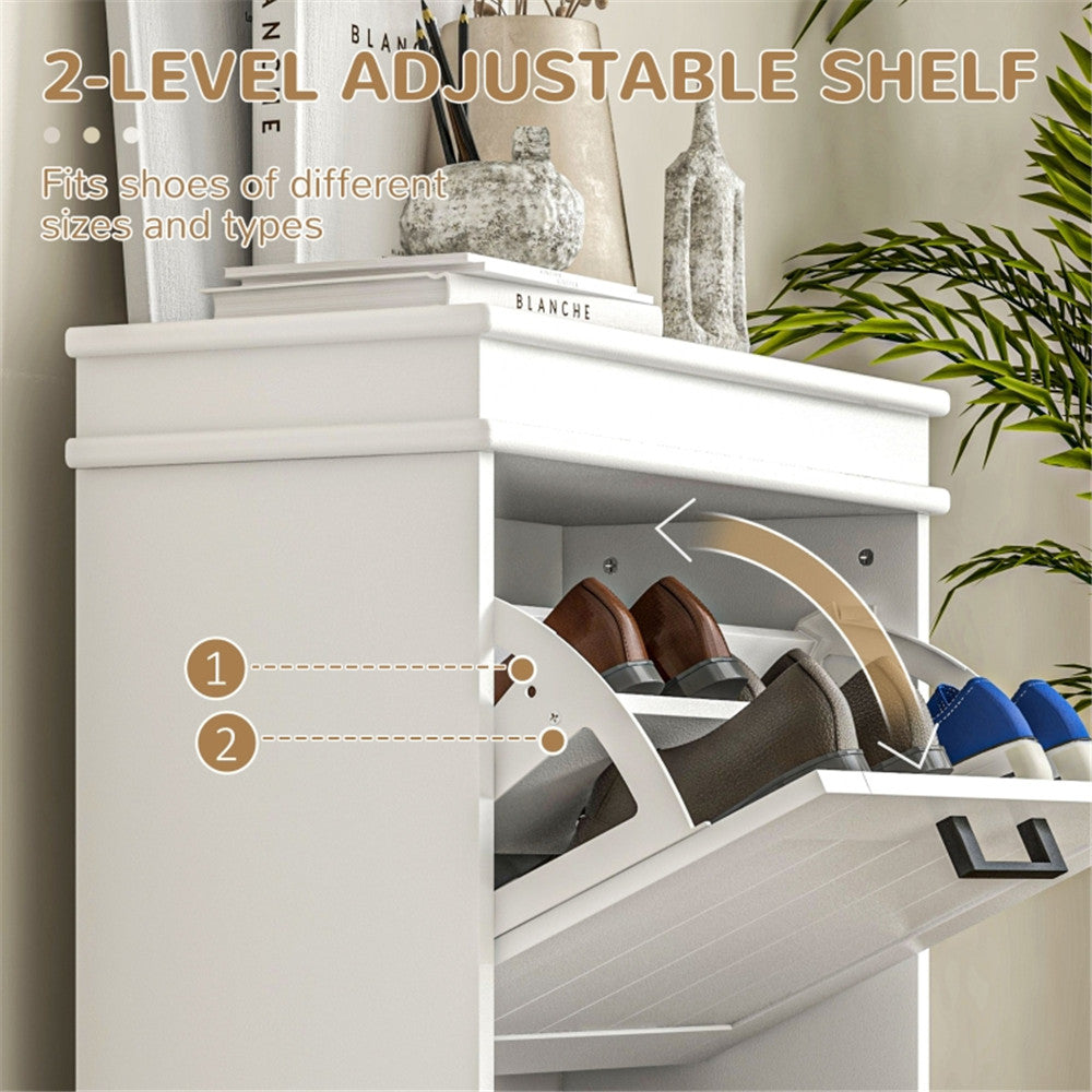 Shoe Storage Cabinet-White