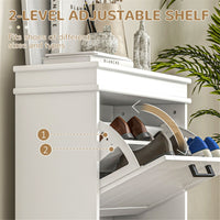 Shoe Storage Cabinet-White