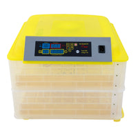 112-Egg Practical Fully Automatic Poultry Incubator Yellow & Transparent