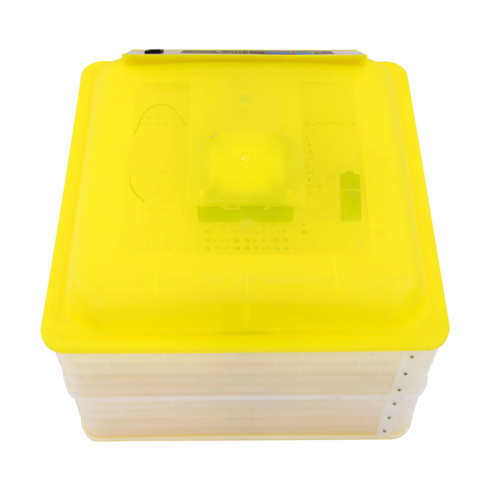 96-Egg Practical Fully Automatic Poultry Incubator (US Standard) Yellow & Transparent