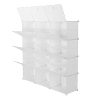 7-Tier Portable 42 Pair Shoe Rack Organizer 21 Grids Tower Shelf Storage Cabinet Stand Expandable for Heels, Boots, Slippers, White