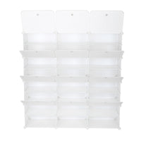 8-Tier Portable 48 Pair Shoe Rack Organizer 24 Grids Tower Shelf Storage Cabinet Stand Expandable for Heels, Boots, Slippers, White