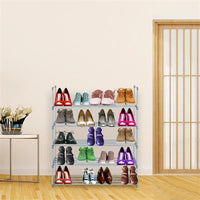 5 Tiers Shoe Rack Shoe Tower Shelf Storage Organizer For Bedroom, Entryway, Hallway, and Closet Gray Color