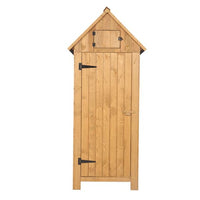 Fir wood Arrow Shed with Single Door Wooden Garden Shed Wooden Lockers Wood Color