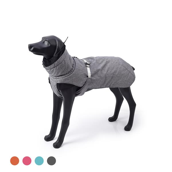 New Style Dog Winter Jacket with Waterproof Warm Polyester Filling Fabric-（gray，size L）