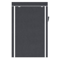 64" Portable Closet Storage Organizer Wardrobe Clothes Rack with Shelves Gray