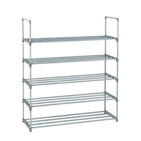 5 Tiers Shoe Rack Shoe Tower Shelf Storage Organizer For Bedroom, Entryway, Hallway, and Closet Gray Color