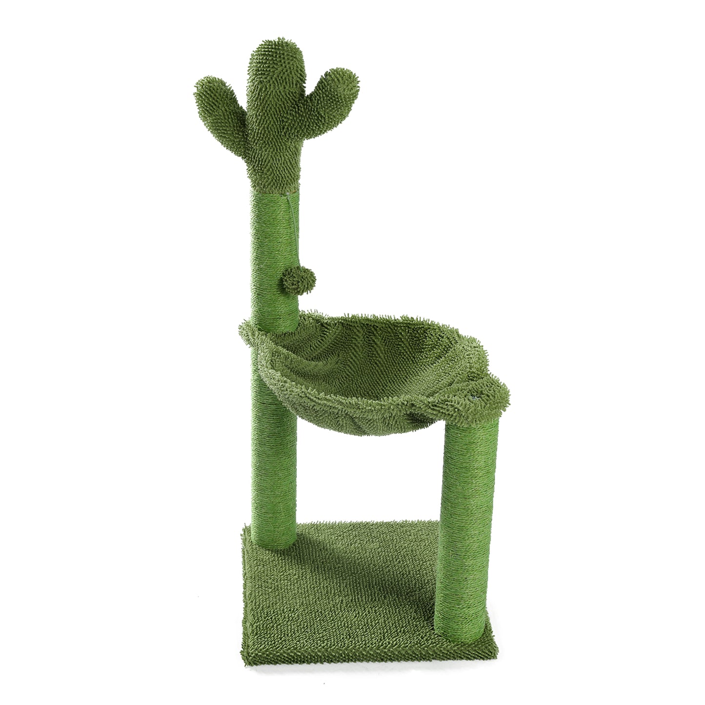 Cat Tree Scratcher Cactus With Cat Scratching Post Hammock Interactive Ball Green