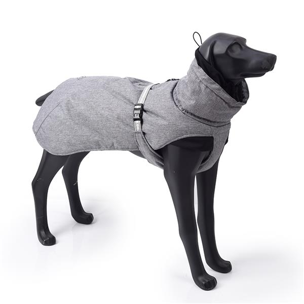 New Style Dog Winter Jacket with Waterproof Warm Polyester Filling Fabric-（gray，size  S）