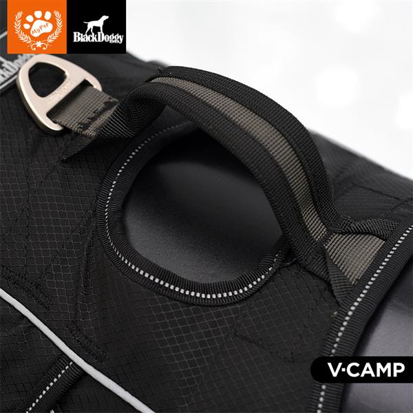 Professional Dog Harness Adjustable Pet Body Harness Vest Visible at Night Outdoor Training Harnesses Premium Quality Chest Straps No-Pull Effect--（black，size L）