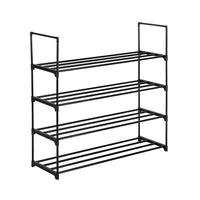 4 Tiers Shoe Rack Shoe Tower Shelf Storage Organizer For Bedroom, Entryway, Hallway, and Closet Black Color