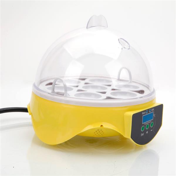 7-Egg Mini Practical Poultry Electric Incubator (US Standard) Yellow